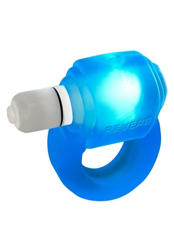 Glowdick Silicone Cockring with LED - Blue Ice
