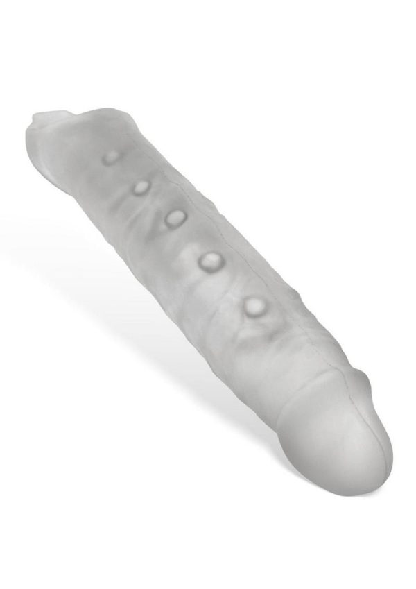 Snake Deep-Reacher Silicone Cocksheath - Clear Ice