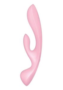 Satisfyer Triple Oh Rechargeable Silicone Dual Stimulating Rabbit Vibrator - Pink