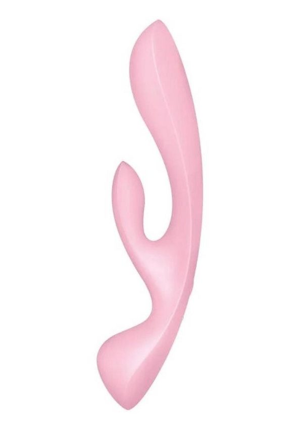 Satisfyer Triple Oh Rechargeable Silicone Dual Stimulating Rabbit Vibrator - Pink