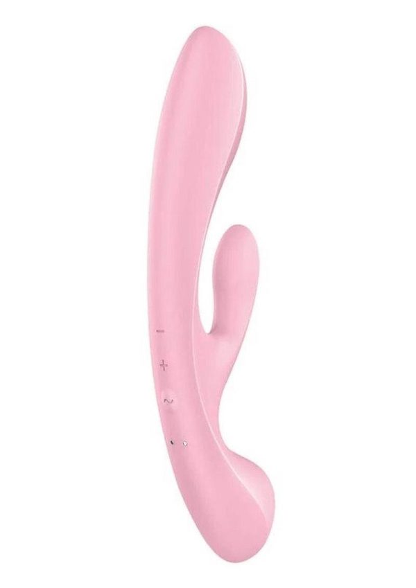 Satisfyer Triple Oh Rechargeable Silicone Dual Stimulating Rabbit Vibrator - Pink