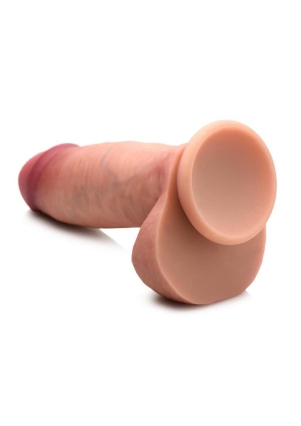 Jock Dual Density Silicone Dildo with Balls 7in - Vanilla