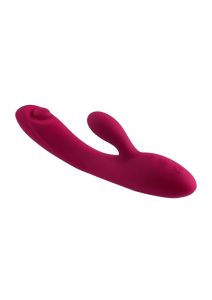 Jammin` G Rechargeable Silicone Rabbit Vibrator - Red