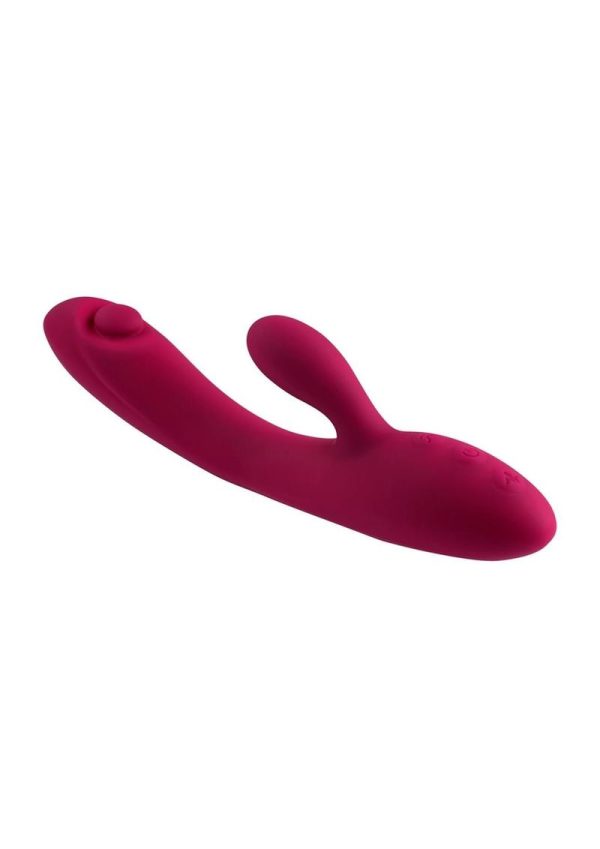 Jammin` G Rechargeable Silicone Rabbit Vibrator - Red