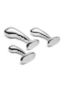 B-Vibe Stainless Steel P-Spot Training Set - Silver