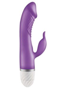 The Beat Tickler Silicone Rabbit Vibrator - Purple