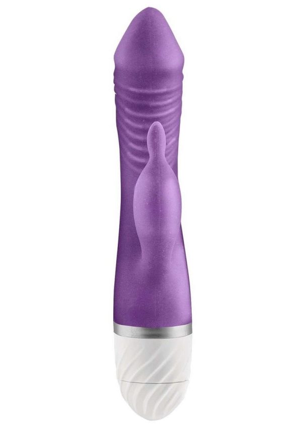 The Beat Tickler Silicone Rabbit Vibrator - Purple