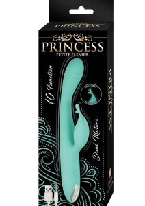 Princess Petite Pleasure Silicone Rechargeable Rabbit Vibrator - Aqua