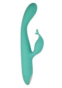 Princess Petite Pleasure Silicone Rechargeable Rabbit Vibrator - Aqua