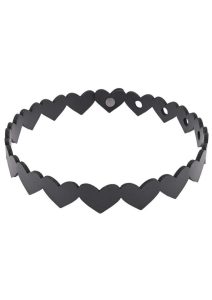 Sex and Mischief Heart Day Collar - Black