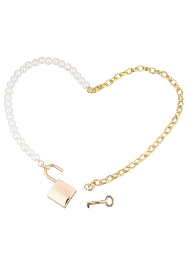 Sex and Mischief Pearl Day Collar - White/Gold