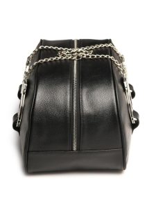 Master Series Cuffed and Loaded Travel Bag with Handcuff Handles - Black/Silver