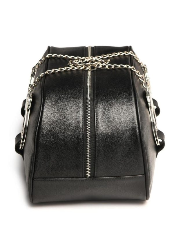 Master Series Cuffed and Loaded Travel Bag with Handcuff Handles - Black/Silver
