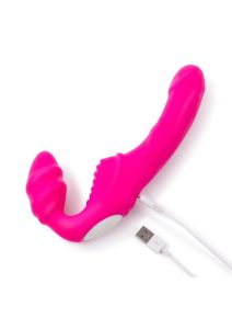 Together Toys Together Silicone Rechargeable Strapless Strap-On with Remote Control - Pink