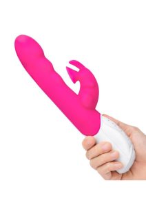 Rabbit Essentials Silicone Rechargeable Clitoral Suction Rabbit - Hot Pink