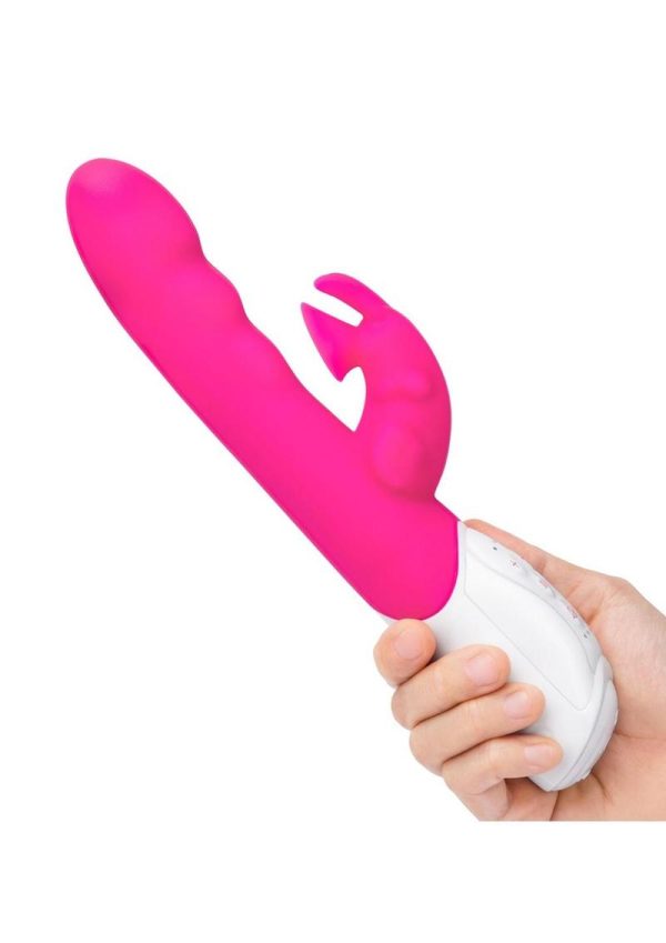 Rabbit Essentials Silicone Rechargeable Clitoral Suction Rabbit - Hot Pink