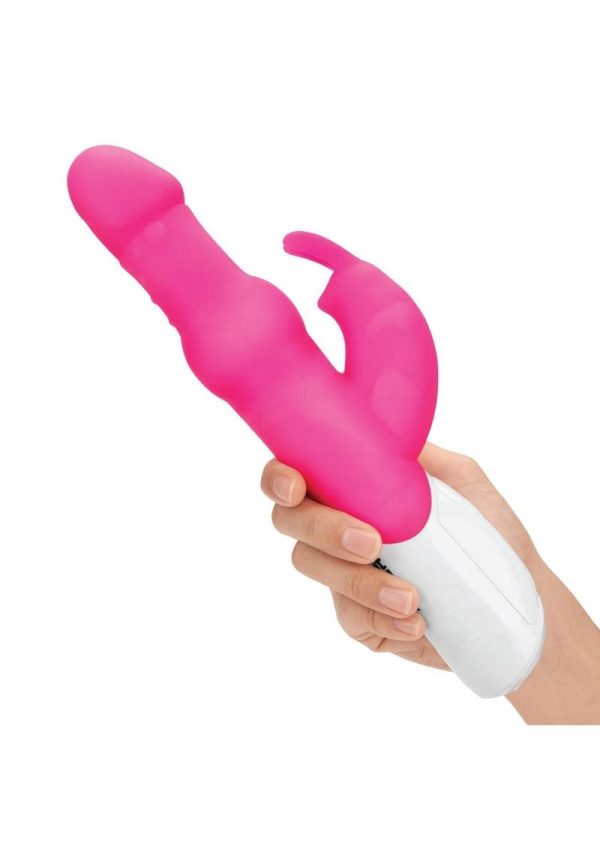 Rabbit Essentials Silicone Rechargeable Pearls Rabbit Vibrator - Hot Pink