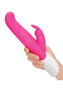 Rabbit Essentials Silicone Rechargeable G-Spot Rabbit Vibrator - Hot Pink