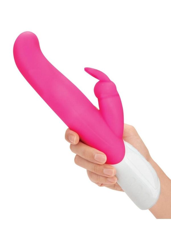 Rabbit Essentials Silicone Rechargeable G-Spot Rabbit Vibrator - Hot Pink