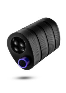 M Elite Platinum Strok Rechargeable Silicone Dual End Pussy Masturbator - Black