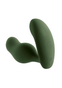 Zero Tolerance The Sergeant Rechargeable Silicone Prostate Vibrator with Remote Control - Green