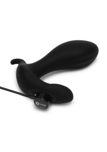 B-Vibe Expanding Anal Plug Rechargeable Silicone with Remote Control - Black