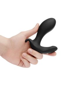 B-Vibe Expanding Anal Plug Rechargeable Silicone with Remote Control - Black