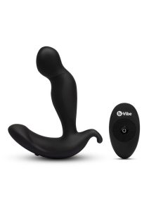 B-Vibe 360 Plug Rechargeable Silicone Rotating and Vibrating Anal Plug with Remote Control - Black