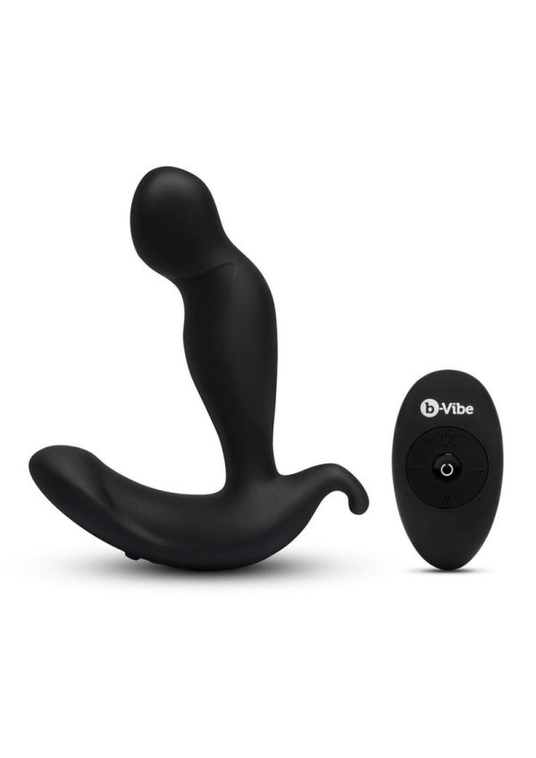 B-Vibe 360 Plug Rechargeable Silicone Rotating and Vibrating Anal Plug with Remote Control - Black