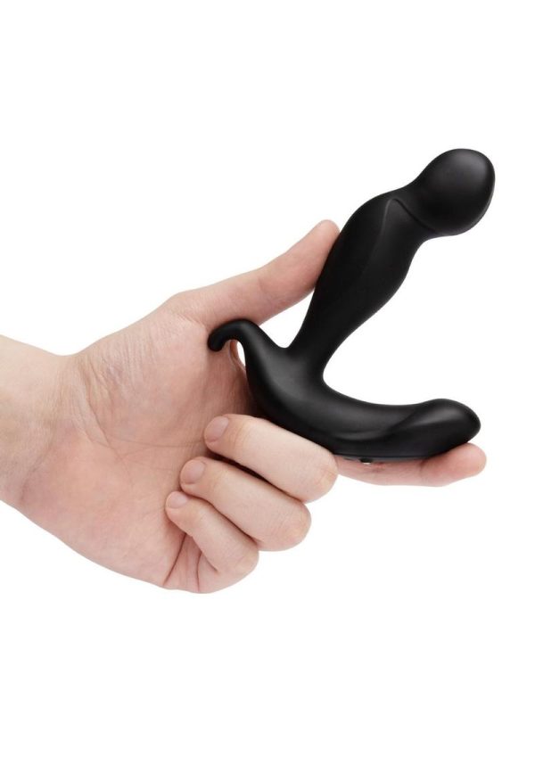 B-Vibe 360 Plug Rechargeable Silicone Rotating and Vibrating Anal Plug with Remote Control - Black
