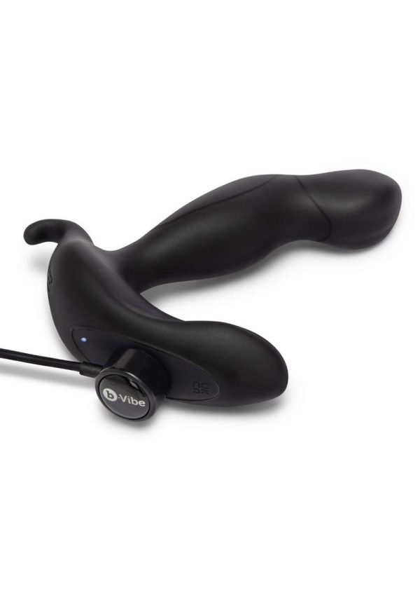B-Vibe 360 Plug Rechargeable Silicone Rotating and Vibrating Anal Plug with Remote Control - Black
