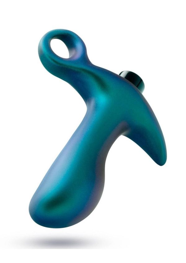 Anal Adventures Matrix Teleportation Plug Rechargeable Silicone Anal Plug - Lunar Blue