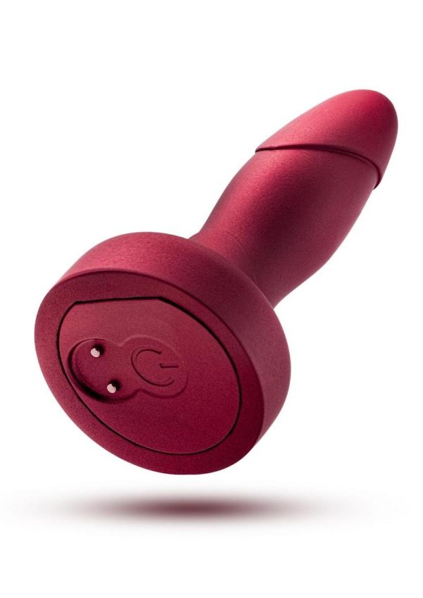Anal Adventures Matrix Atomic Plug Rechargeable Silicone Anal Plug with Remote Control - Martian Wine