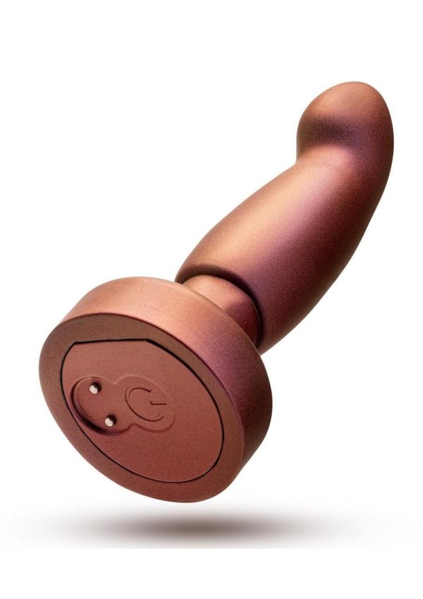 Anal Adventures Matrix Bionic Plug Rechargeable Silicone Anal Plug with Remote Control - Cosmic Copper