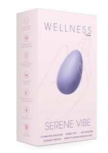 Wellness Serene Vibe Rechargeable Silicone Vibrating Massager with Remote Control - Lavender