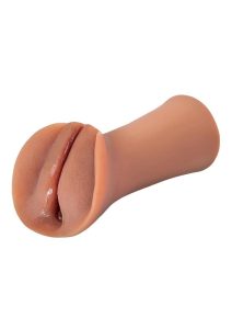 PDX Extreme Wet Pussies Slippery Slit Self Lubricating Stroker - Caramel