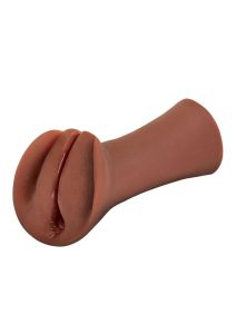 PDX Extreme Wet Pussies Slippery Slit Self Lubricating Stroker - Chocolate
