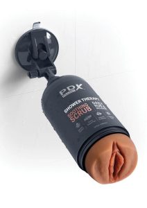 PDX Plus Shower Therapy Soothing Scrub Discreet Stroker - Caramel