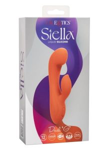 Stella Liquid Silicone Dual G Massager Rabbit Vibrator - Orange