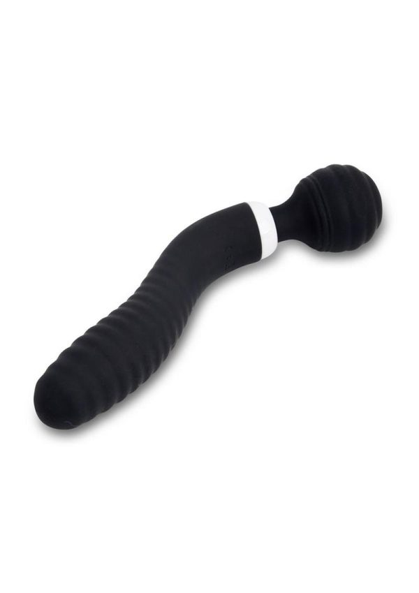 Nu Sensuelle Lolly Nubii Flexible Rechargeable Silicone Wand - Black/White