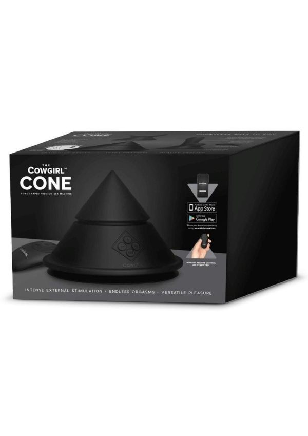 Cowgirl Cone Premium Sex Machine with App and Remote Control - Black