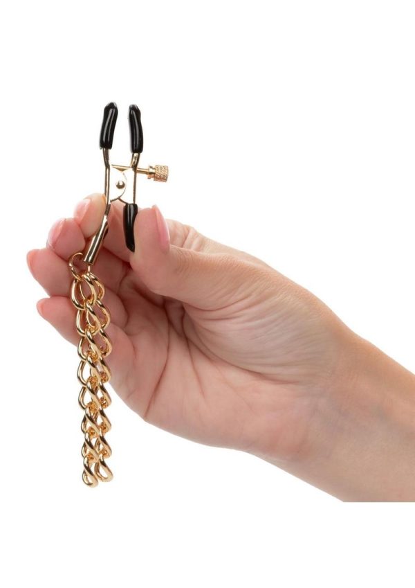 Ride `em Premium Denim Collection Nipple Clamps - Gold