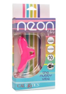 Neon Vibes The Nubby Rechargeable Silicone Finger Vibrator - Pink