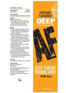 Deep AF Deep Throat Numbing Spray 1oz - Cupcake