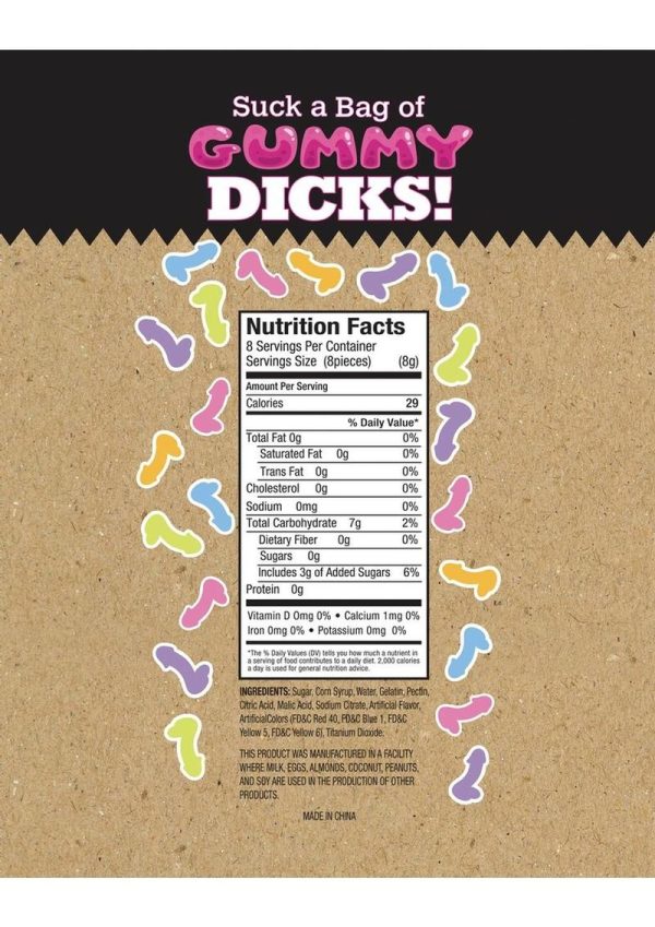 Candyprints Suck a Bag of Gummy Dicks 4oz - Assorted Flavors