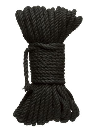 Merci Hogtied Bind and Tie 6mm Hemp Bondage Rope 50ft - Black