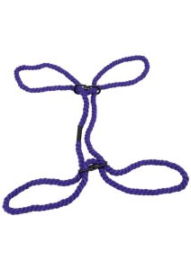 Merci Restrain 6mm Hemp Wrist or Ankle Cuffs - Purple