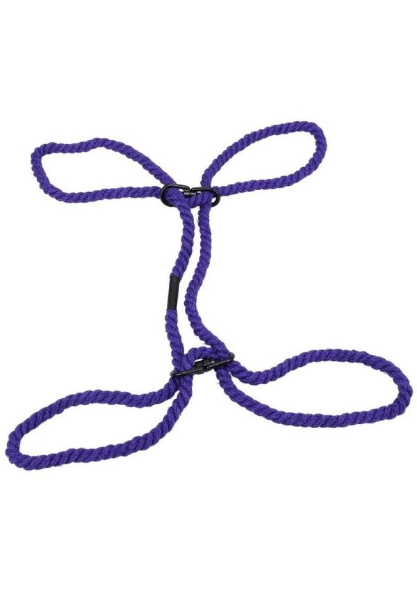 Merci Restrain 6mm Hemp Wrist or Ankle Cuffs - Purple