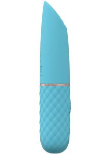LoveLine Beso Silicone Rechargeable 10 Speed Mini Lipstick Vibrator - Blue