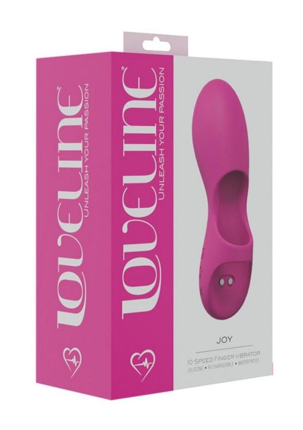 LoveLine Joy Rechargeable Silicone Finger Vibrator - Pink